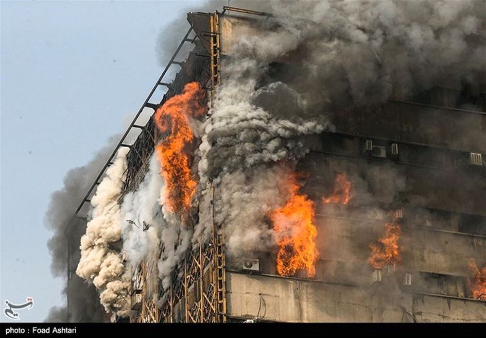 آتش سوزي ساختمان پلاسکو تهران